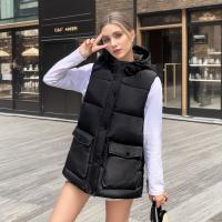 Polyester Women Winter Vest with power bank & loose & thermal Solid PC