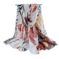 Polyester Frauen Schal, Gedruckt, Floral, mehrfarbig,  Stück