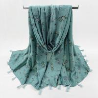Polyester Easy Matching Women Scarf dustproof & thermal printed leaf pattern multi-colored PC