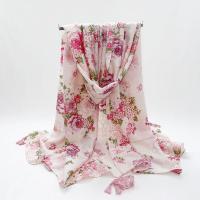 Polyester Easy Matching Women Scarf dustproof & thermal printed shivering pink PC