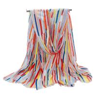 Polyester Easy Matching Women Scarf dustproof & thermal printed striped multi-colored PC