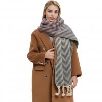 Polyester Easy Matching Women Scarf thicken & thermal printed striped PC