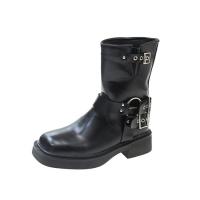 PU Leather Women Martens Boots & thermal Rubber Plastic Injection Pair
