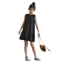 Cotton Girl One-piece Dress patchwork Solid PC
