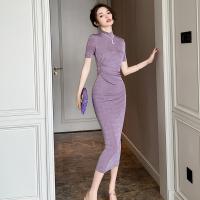 Polyester Waist-controlled & Slim & High Waist Sexy Package Hip Dresses patchwork Others PC