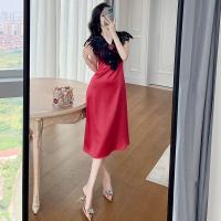 Polyester Waist-controlled & Slim & High Waist One-piece Dress patchwork Others PC