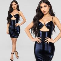 Polyester Waist-controlled & High Waist Sexy Package Hip Dresses deep V patchwork Others PC