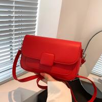 PU Leather Adjustable Strap & Box Bag Shoulder Bag PC