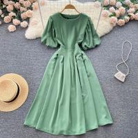 Polyester Waist-controlled One-piece Dress slimming Solid : PC