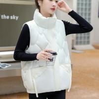 Polyester Women Vest & loose & thermal Argyle PC