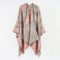 Acrylic Unisex Scarf can be use as shawl & thicken & breathable printed leaf pattern PC