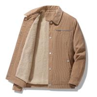 Corduroy & Cotton Plus Size Men Jacket fleece & loose PC