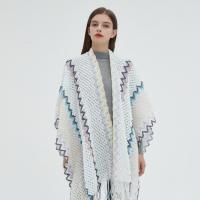 Polyester Shawl thermal printed striped PC