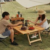 Beech wood Outdoor Foldable Table durable PC