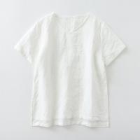 Cotton Linen Women Short Sleeve T-Shirts & loose PC