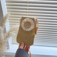 Straw Box Bag Woven Tote attached with hanging strap PC