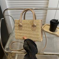 Straw Woven Tote attached with hanging strap Solid PC
