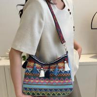 PU Leather & Polyester Tassels Shoulder Bag sewing thread Argyle PC
