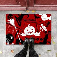 Polyester Floor Mat Halloween Design & washable printed PC