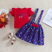 Baumwolle Mädchen Kleidung Set, Crawling Baby Anzug & Hosen, Gedruckt, Andere, zwei verschiedene farbige,  Festgelegt