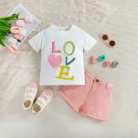 Cotton Girl Clothes Set & two piece Pants & top printed PC