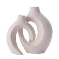 Ceramics Concise & Easy Matching Vase for home decoration & frosted & two piece Solid Set