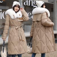 Plush & Polyester With Siamese Cap & Plus Size Women Parkas mid-long style & thermal & with pocket Plush PC