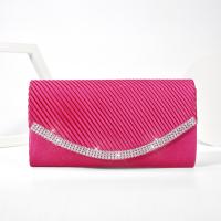 Flannelette & Polyester Envelope & Easy Matching Clutch Bag with chain & with rhinestone PC