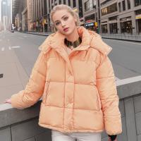 Polyester windproof Women Parkas & with detachable hat & thermal Solid PC
