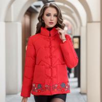 Polyester Women Parkas slimming & thicken & thermal Solid PC