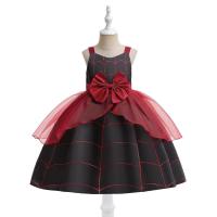 Polyester Ball Gown Children Halloween Cosplay Costume  & breathable printed Solid red PC