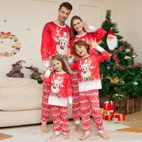 Polyester Eltern-Kind-Schlafbekleidung, Gedruckt, Cartoon, Rot,  Festgelegt