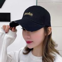 Cotton Baseball Cap sun protection & adjustable & breathable embroidered letter : PC