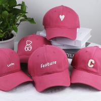 Cotton Flatcap sun protection & breathable embroidered pink : PC