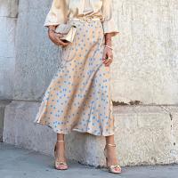 ポリエステル マキシ丈スカート 印刷 選択のための異なる色とパターン 一つ