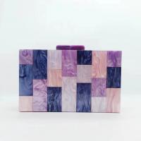 Acrylique Sac d’embrayage Plaid Violet pièce