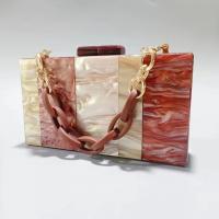 Acrylic hard-surface & Easy Matching Clutch Bag with chain red PC