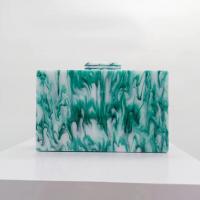 Acrylic hard-surface & Easy Matching Clutch Bag with chain blue PC