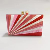 Acrylic hard-surface & Easy Matching Clutch Bag with chain red PC