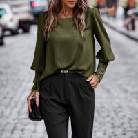 Polyester Vrouwen lange mouwen blouses Solide meer kleuren naar keuze stuk