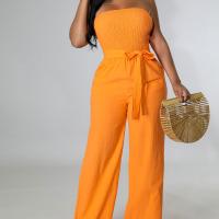 Polyester Long Jumpsuit slimming & tube patchwork Solid PC