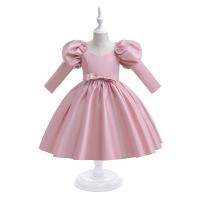 Polyester Princess Girl One-piece Dress Solid PC