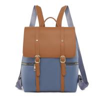 PU Leather & Oxford & Polyester Concise & Easy Matching Backpack large capacity & soft surface Solid PC