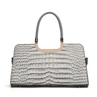 PU Leather Easy Matching Handbag large capacity & soft surface & attached with hanging strap crocodile grain PC