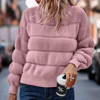 Polyester Women Sweater & loose & thermal Solid PC
