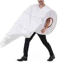 Polyester Mannen Halloween Cosplay Kostuum Solide Witte : stuk