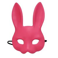 Eva & PU-leer Maskerademasker Roze stuk