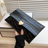 PU Leather Envelope Clutch Bag soft surface Stone Grain PC