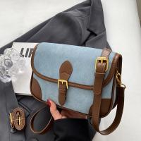 Cloth & PU Leather Easy Matching Shoulder Bag attached with hanging strap PC