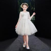 Sequin & Polyester Ball Gown Girl One-piece Dress Cute  Solid PC